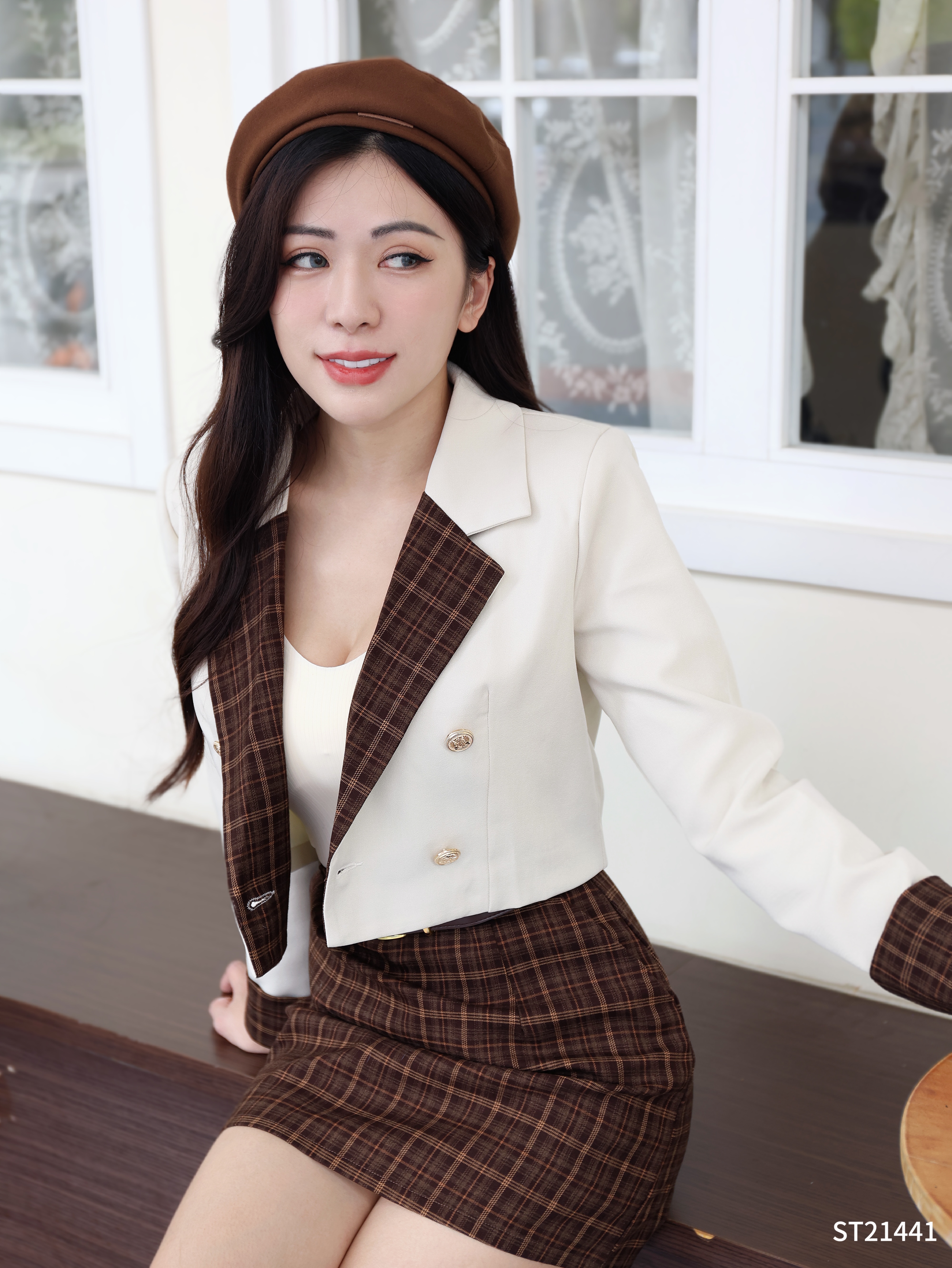 【LBP独家】时尚OL撞色两件套 (ST21441)