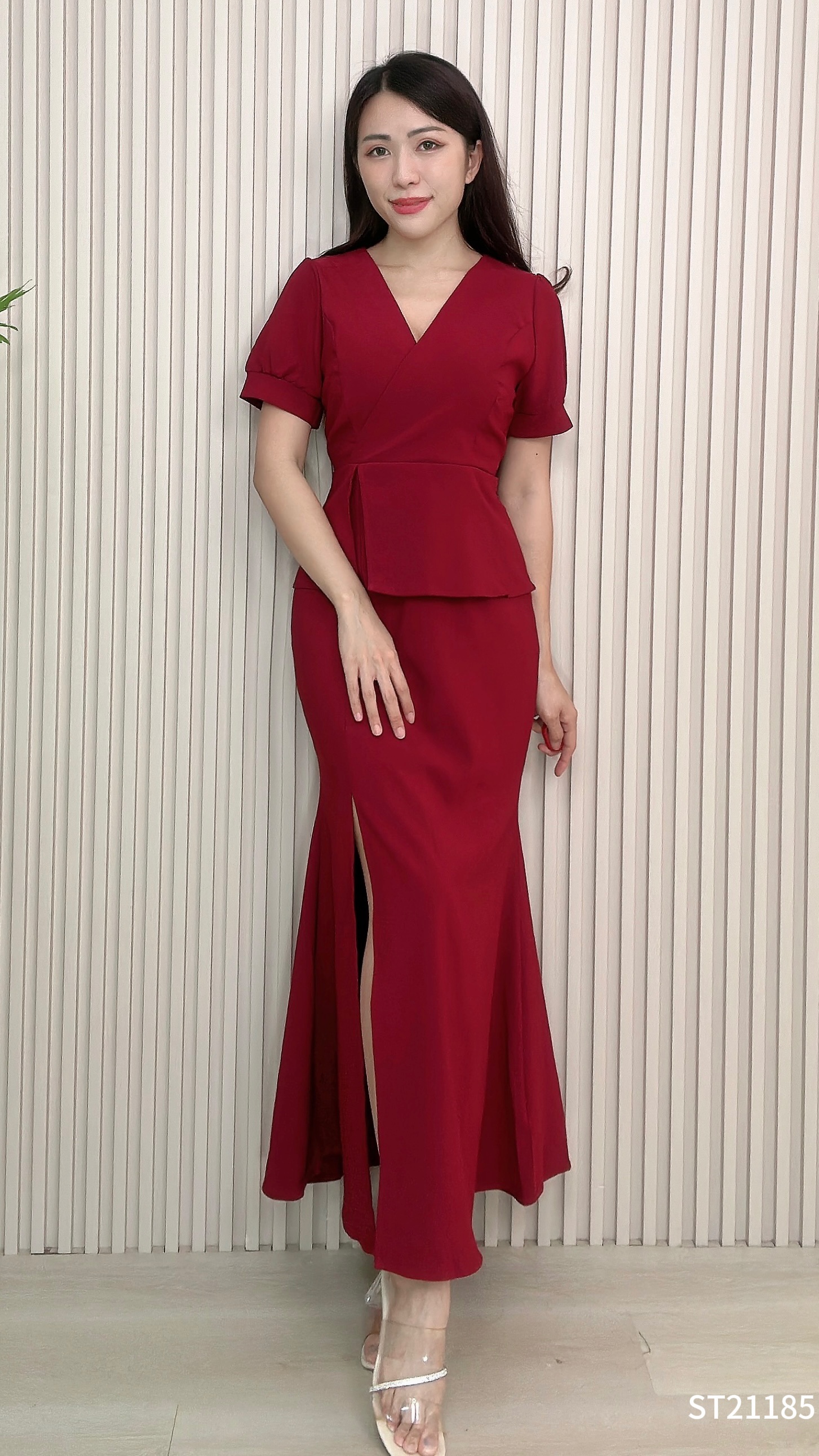 高端假两件鱼尾连身裙 (ST21185) - 特价 【不接受更换】-La'Belle Fashion Boutique Sdn Bhd