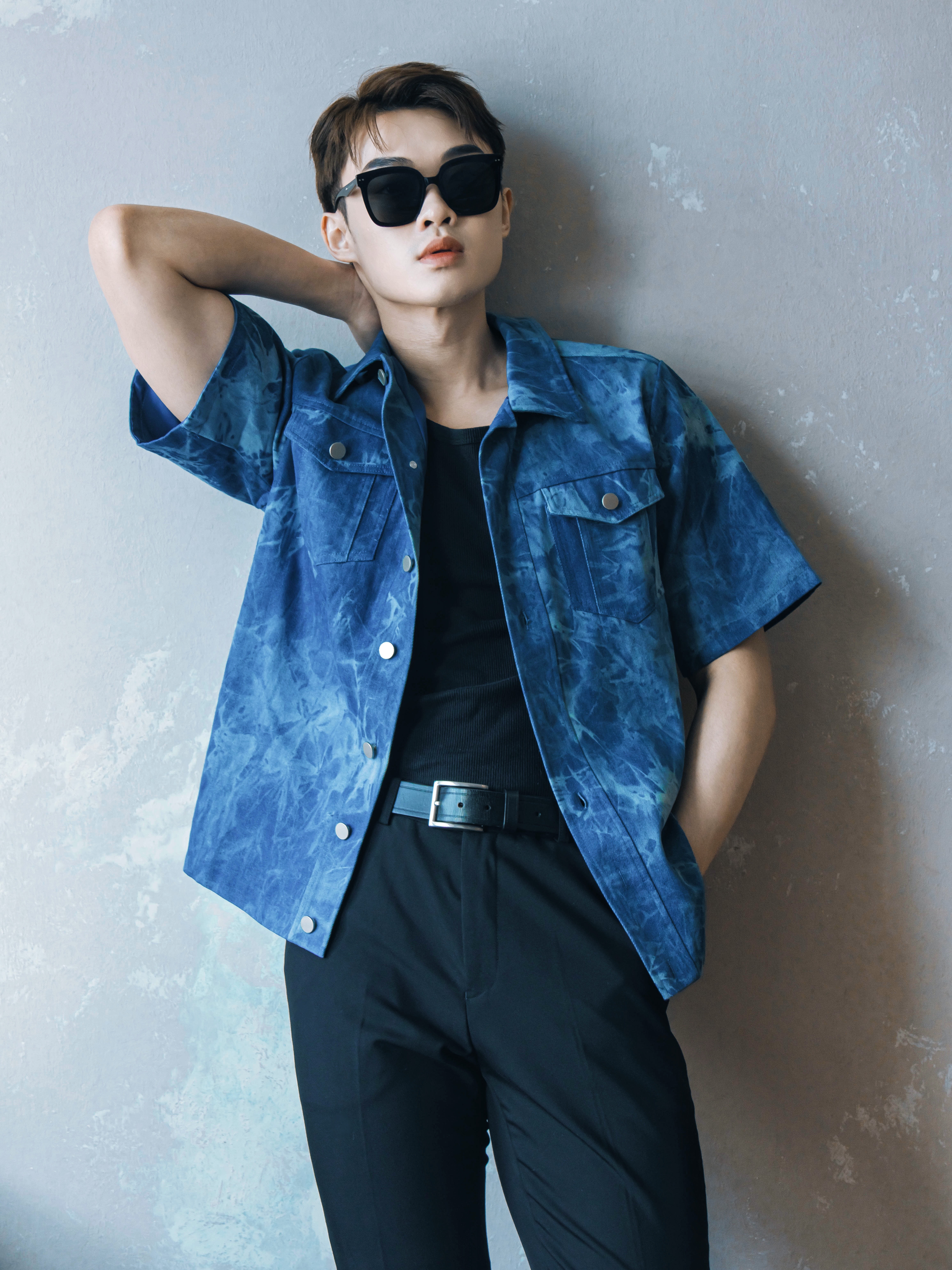 【预购PRE-ORDER】【LBP 独家情侣款系列】高级感独特扎染设计开衫牛仔上衣 (T90627)