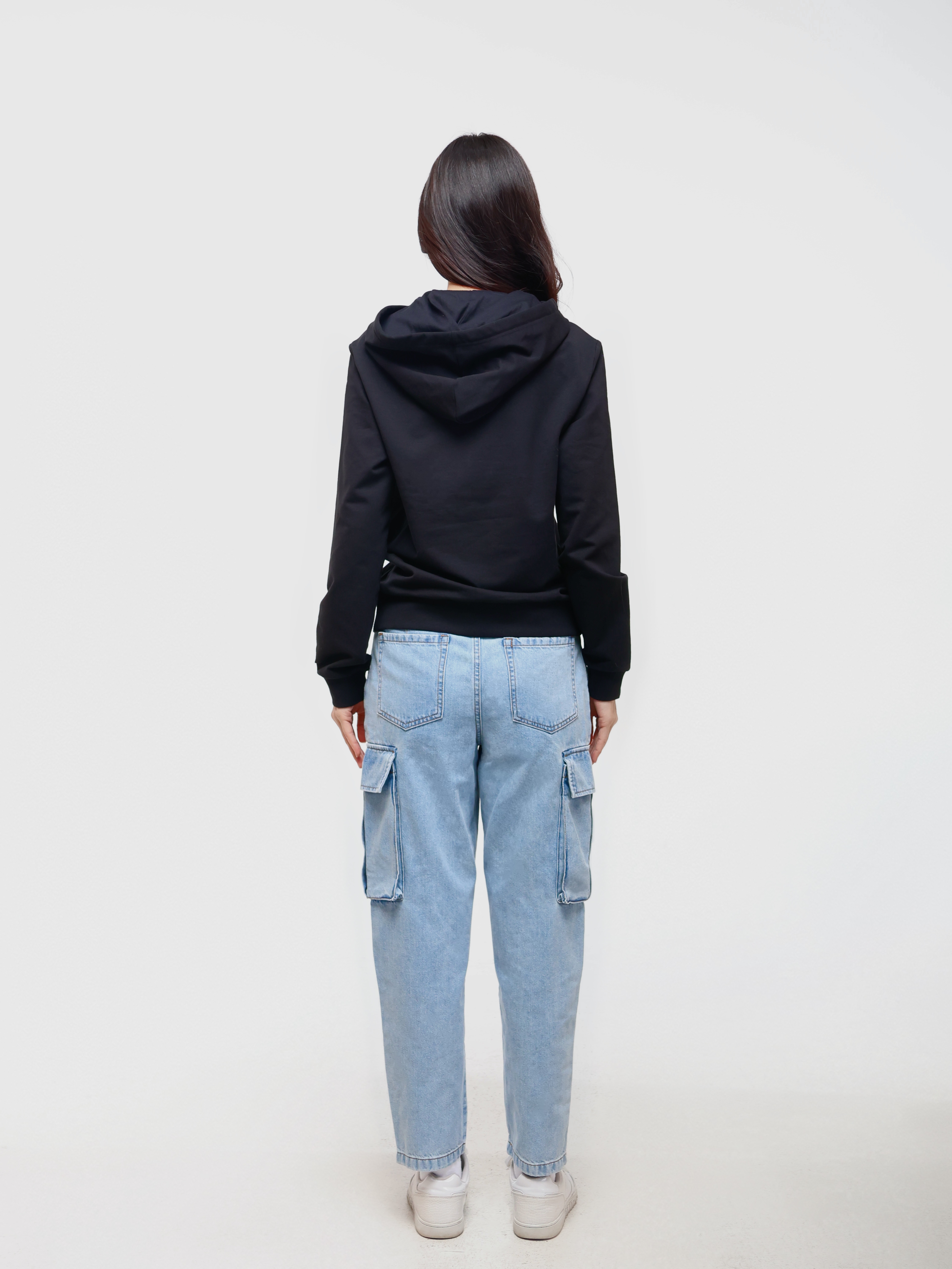 Regular Solid Colour Hoodie with "KEEP MOVE" Logo Print (YS30116)