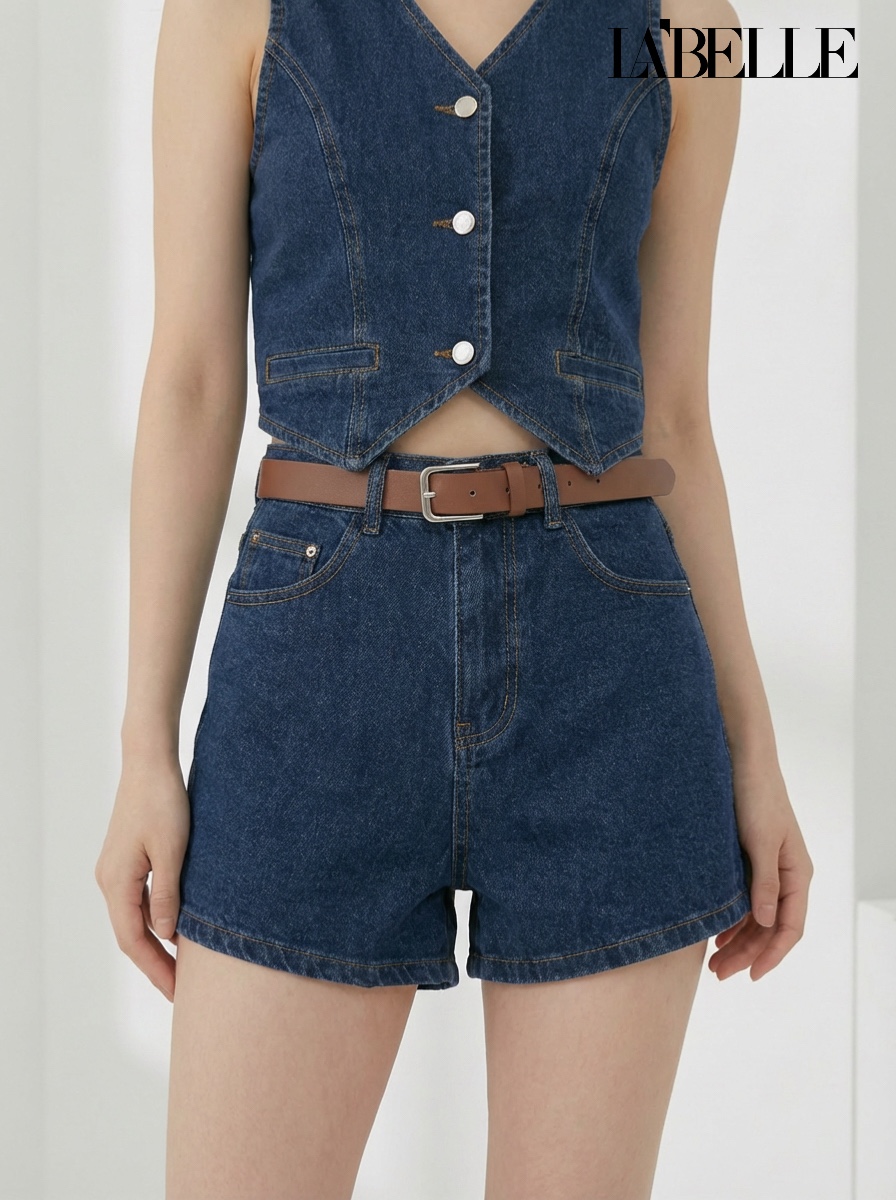 时尚复古牛仔两件套 (ST21602)