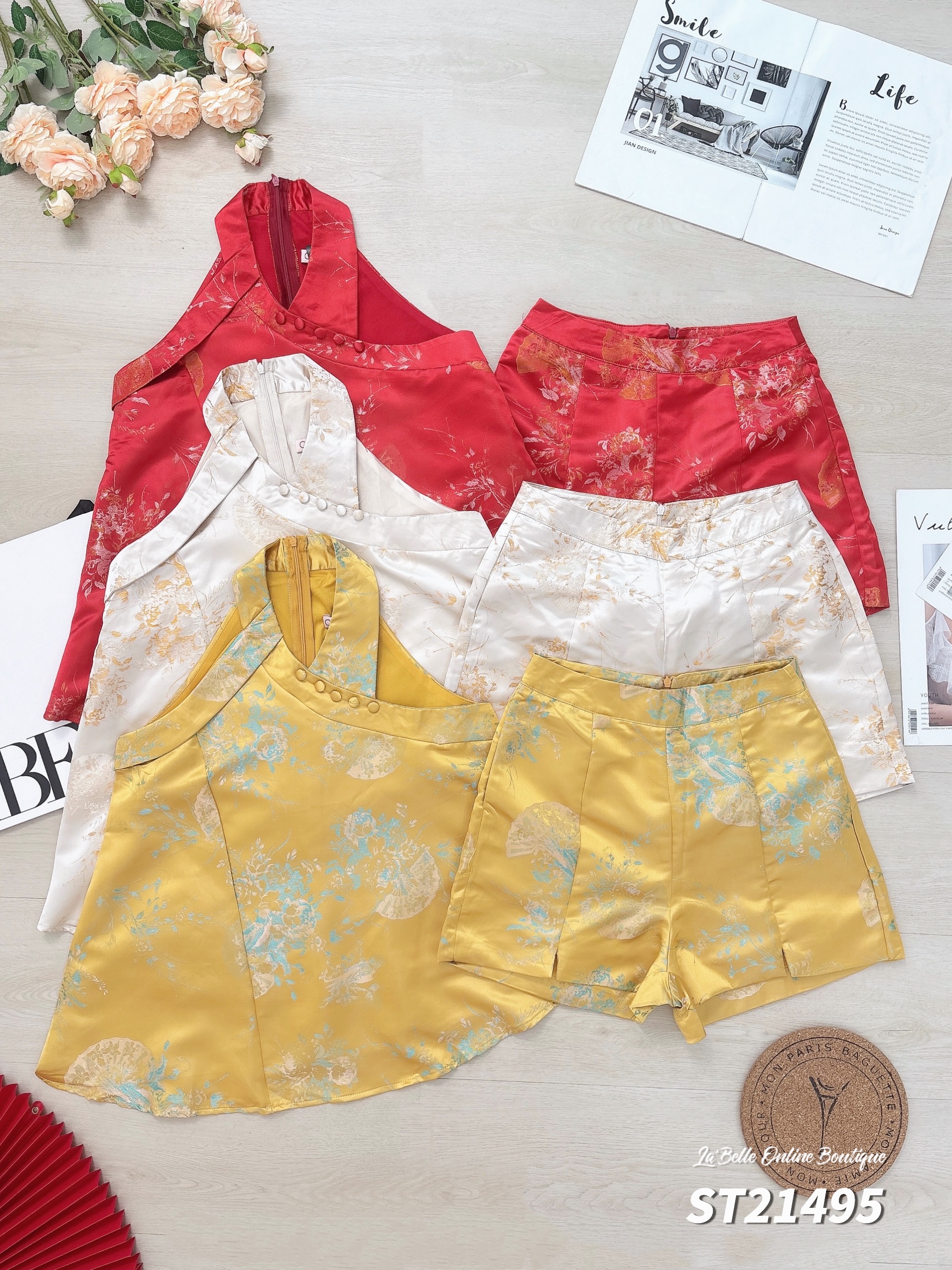 时尚设计感旗袍两件套 (ST21495)