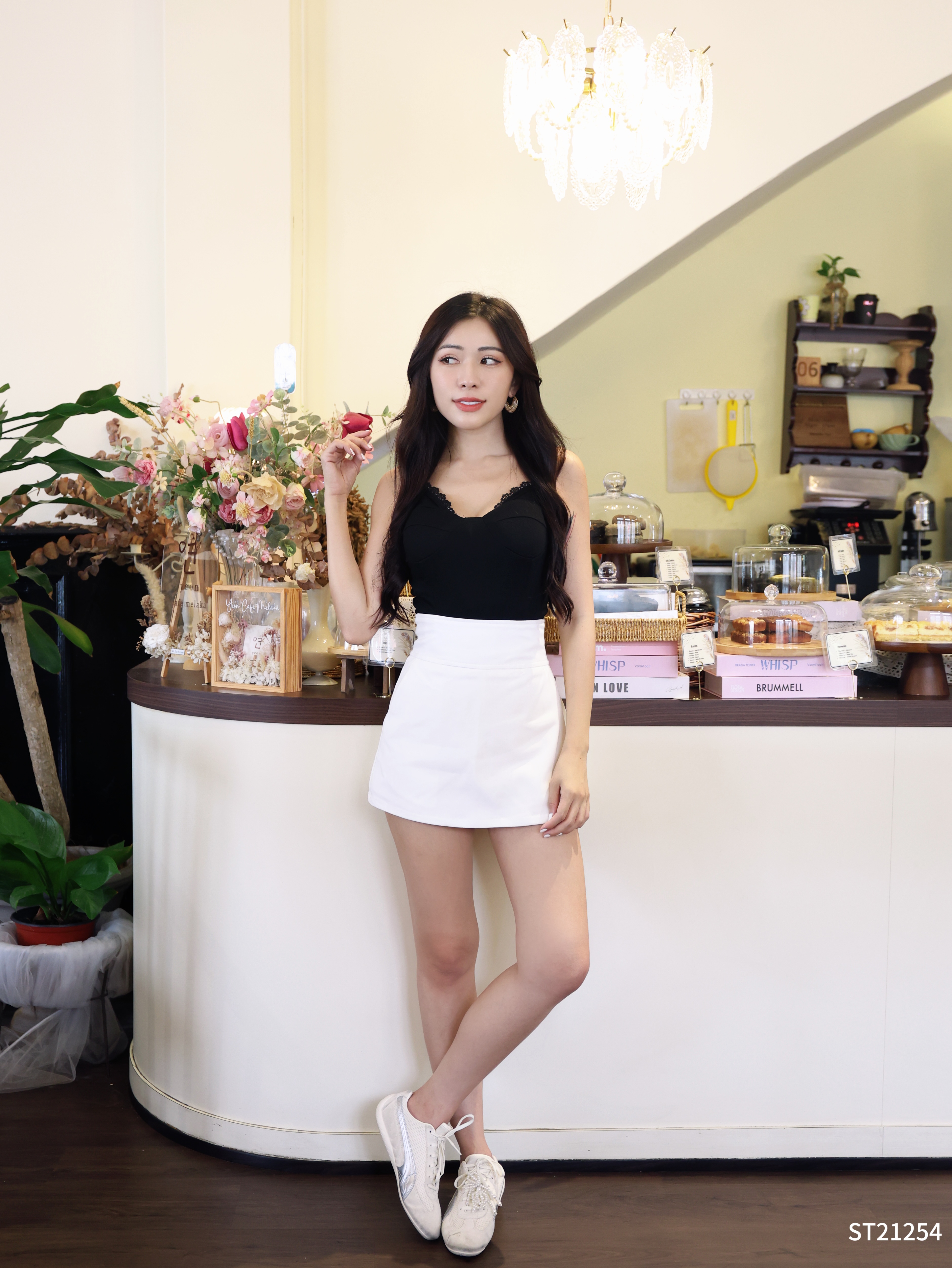 【LBP独家】时尚百搭A字高腰裤裙 (ST21254) 