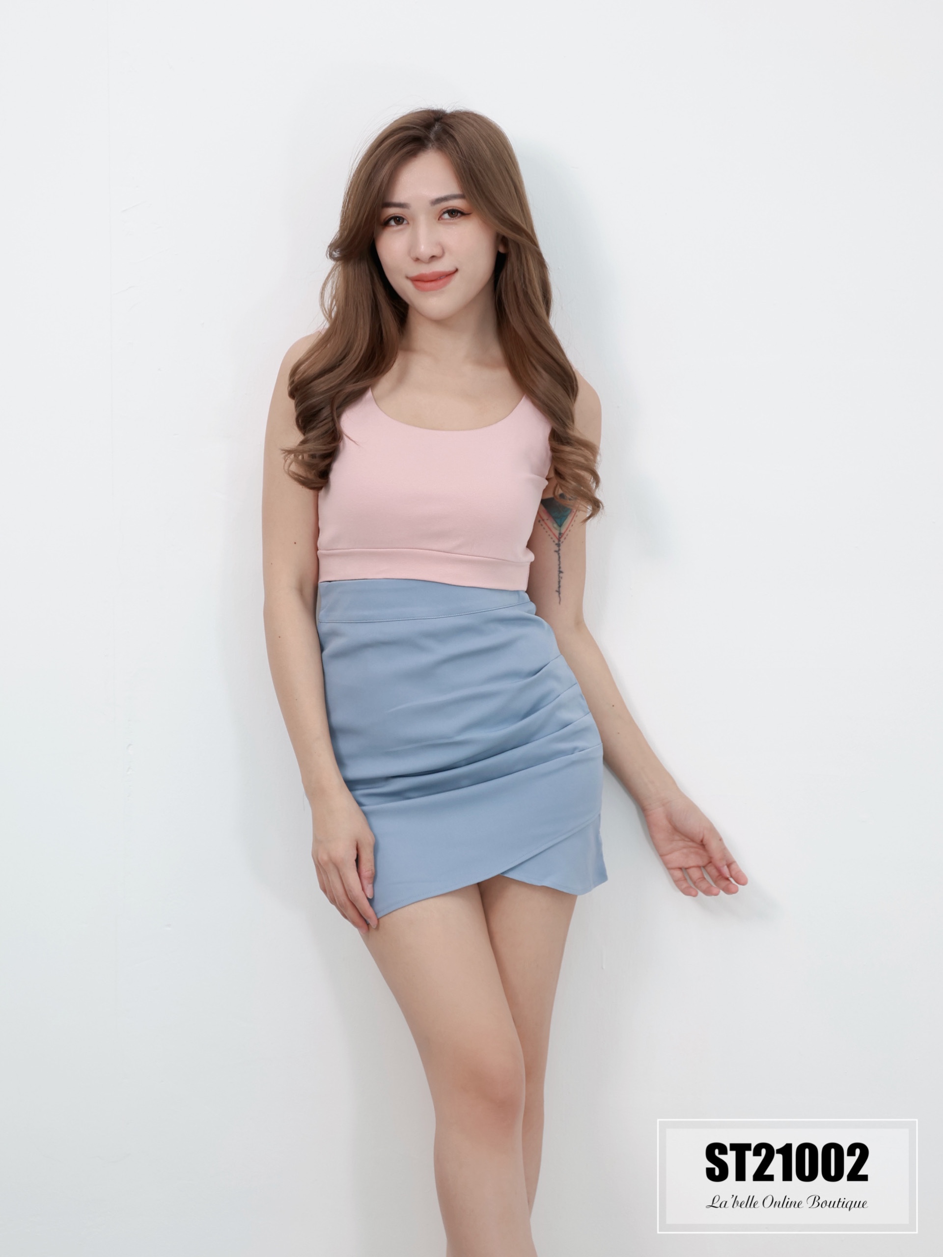 【LBP独家】显瘦压褶设计女神裤裙（ST21002）