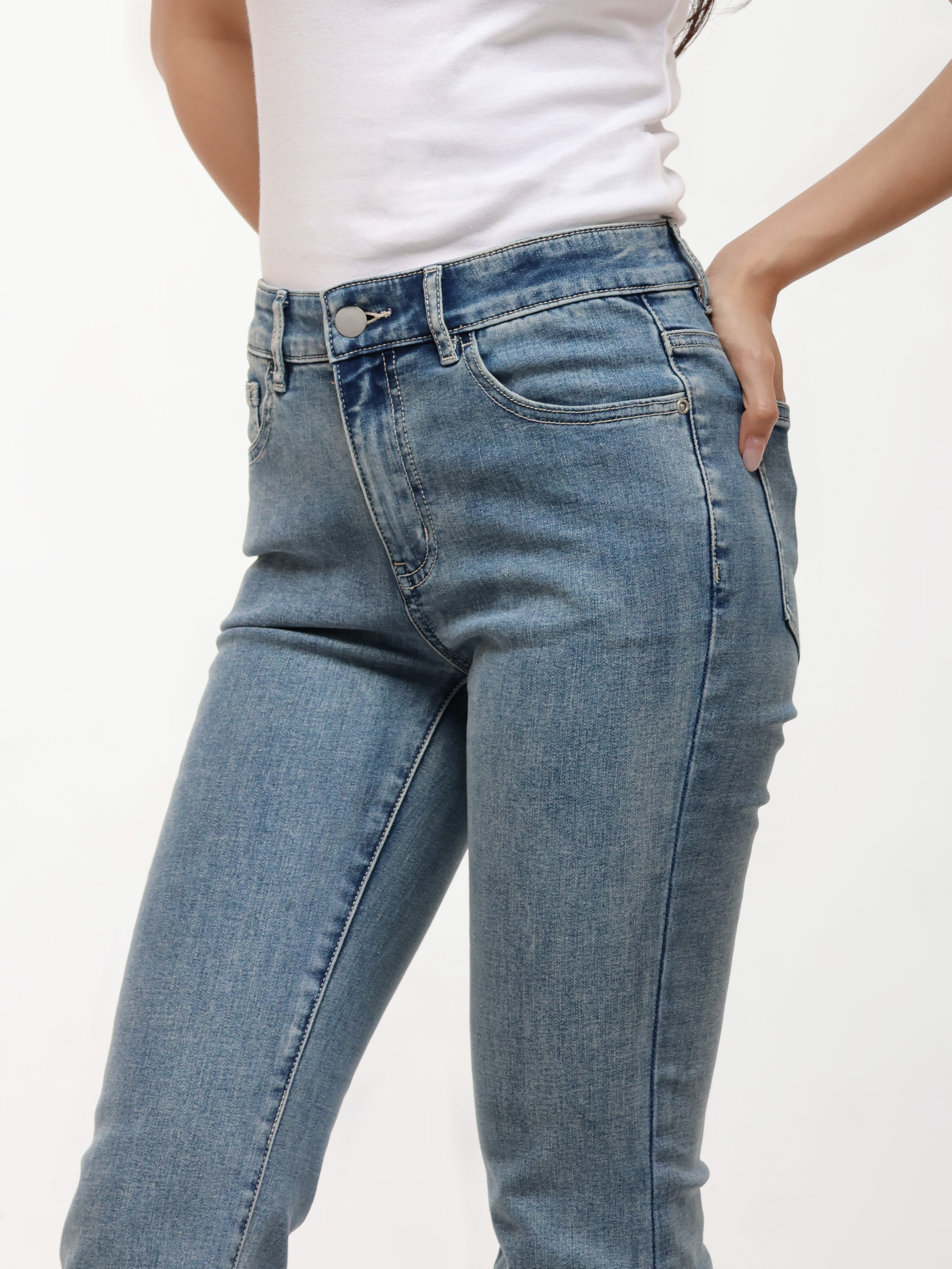Slim Fit Women's Long Jeans (YS30132)