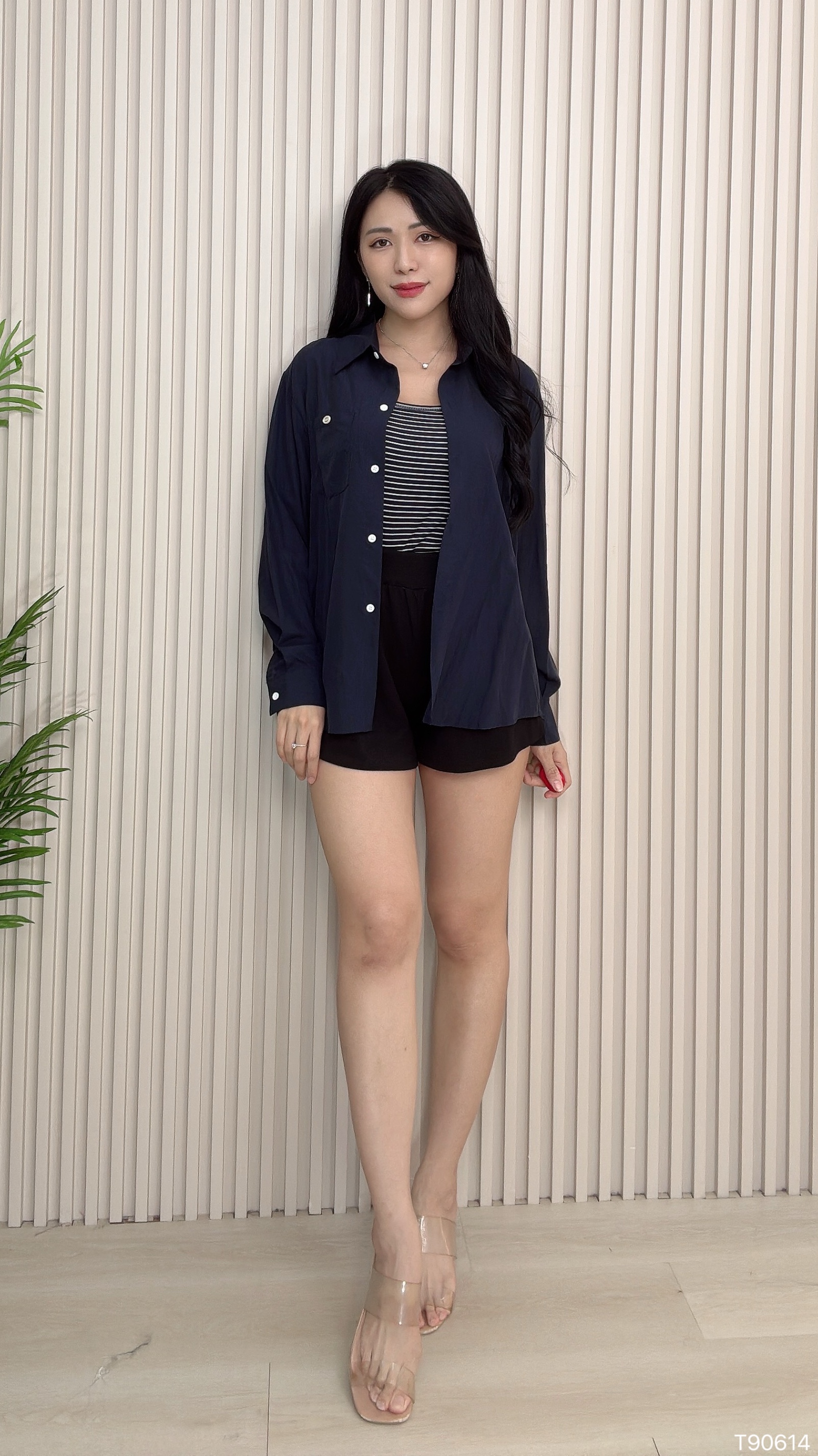 韩系撞色两件套 (T90614)