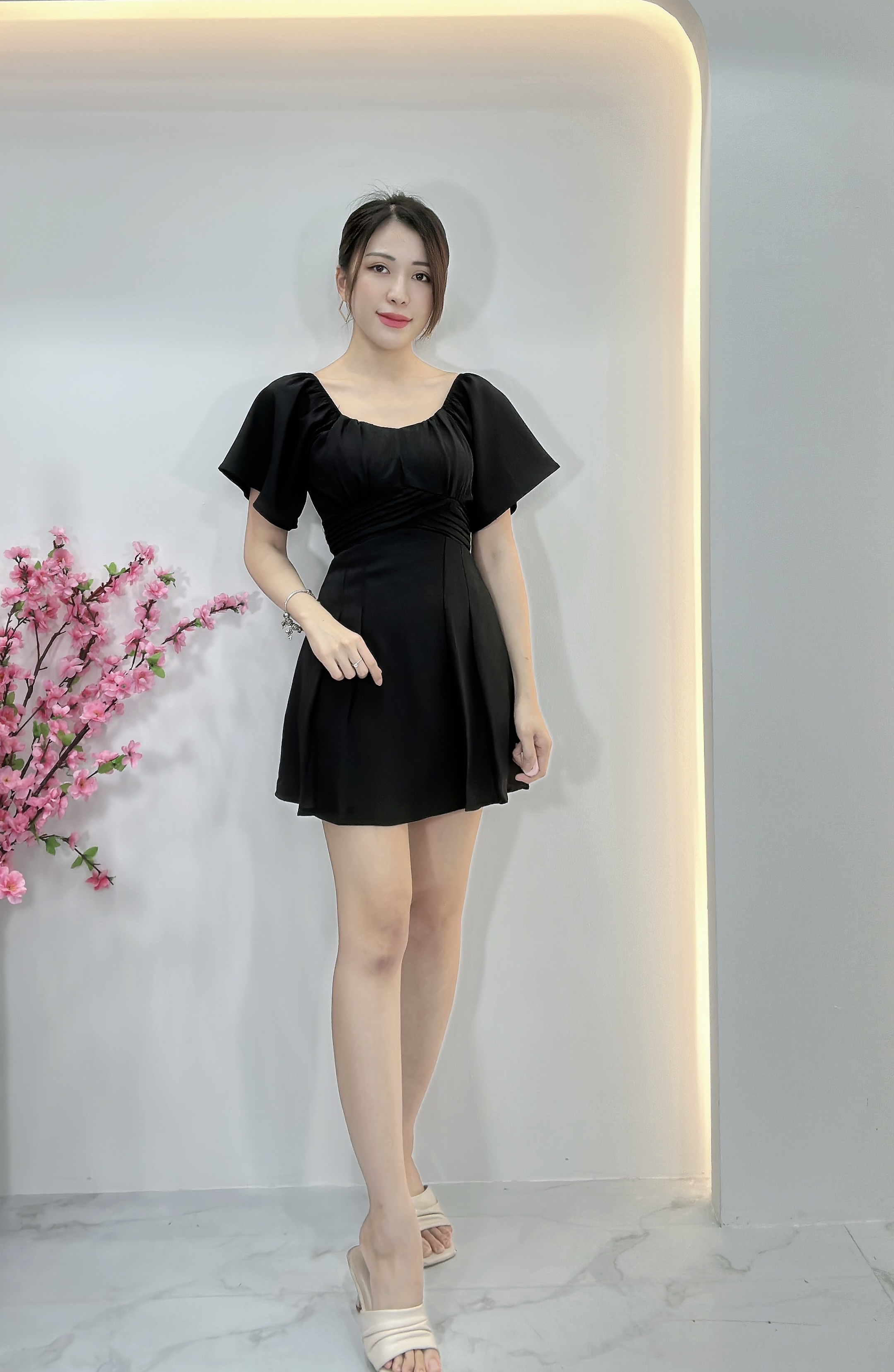 【LBP独家】法式绝美百褶设计连身裤裙（ST20545）