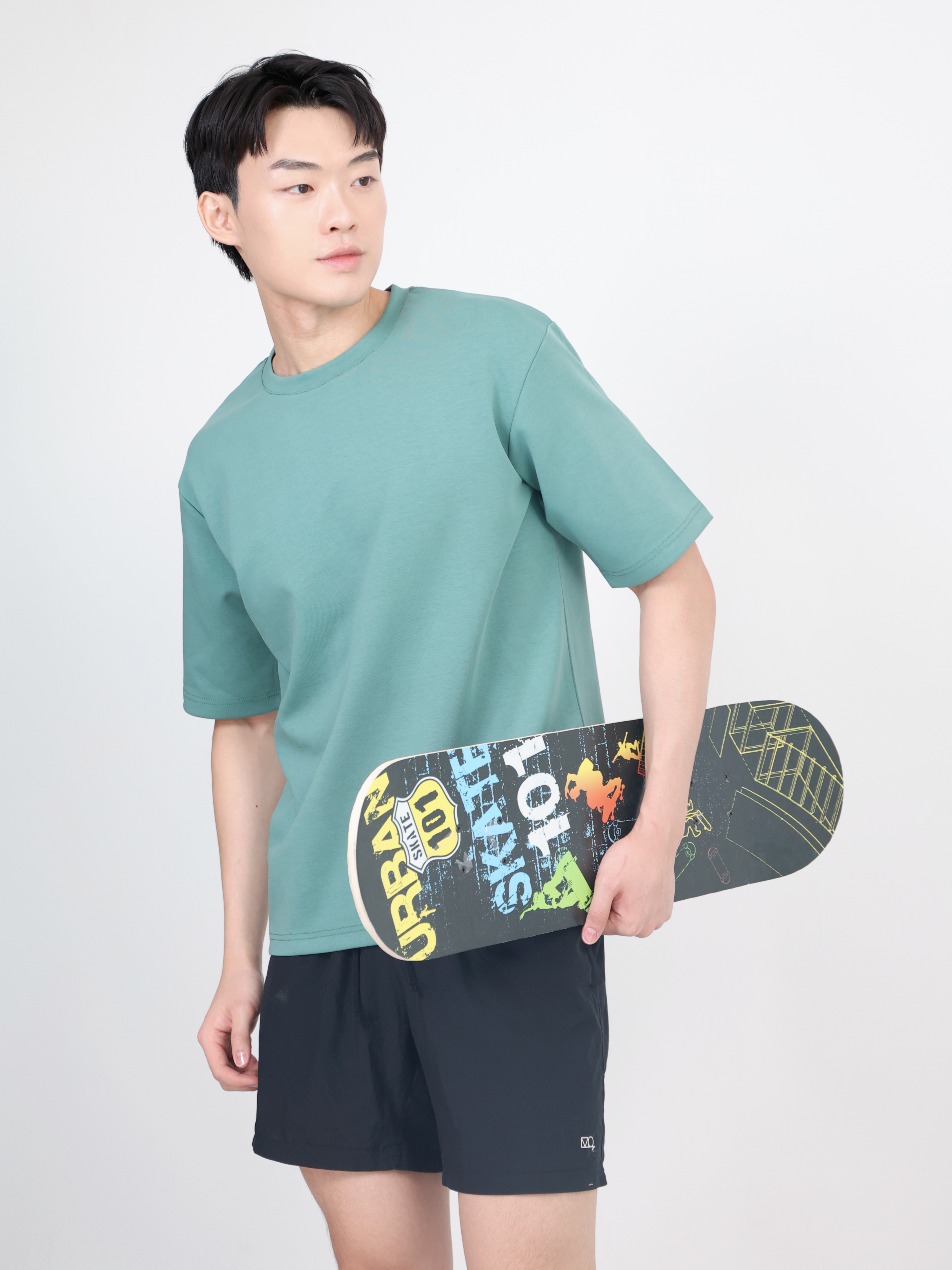 【STICKMEN】舒适圆领宽松OverSize上衣（SM100101 GREEN）