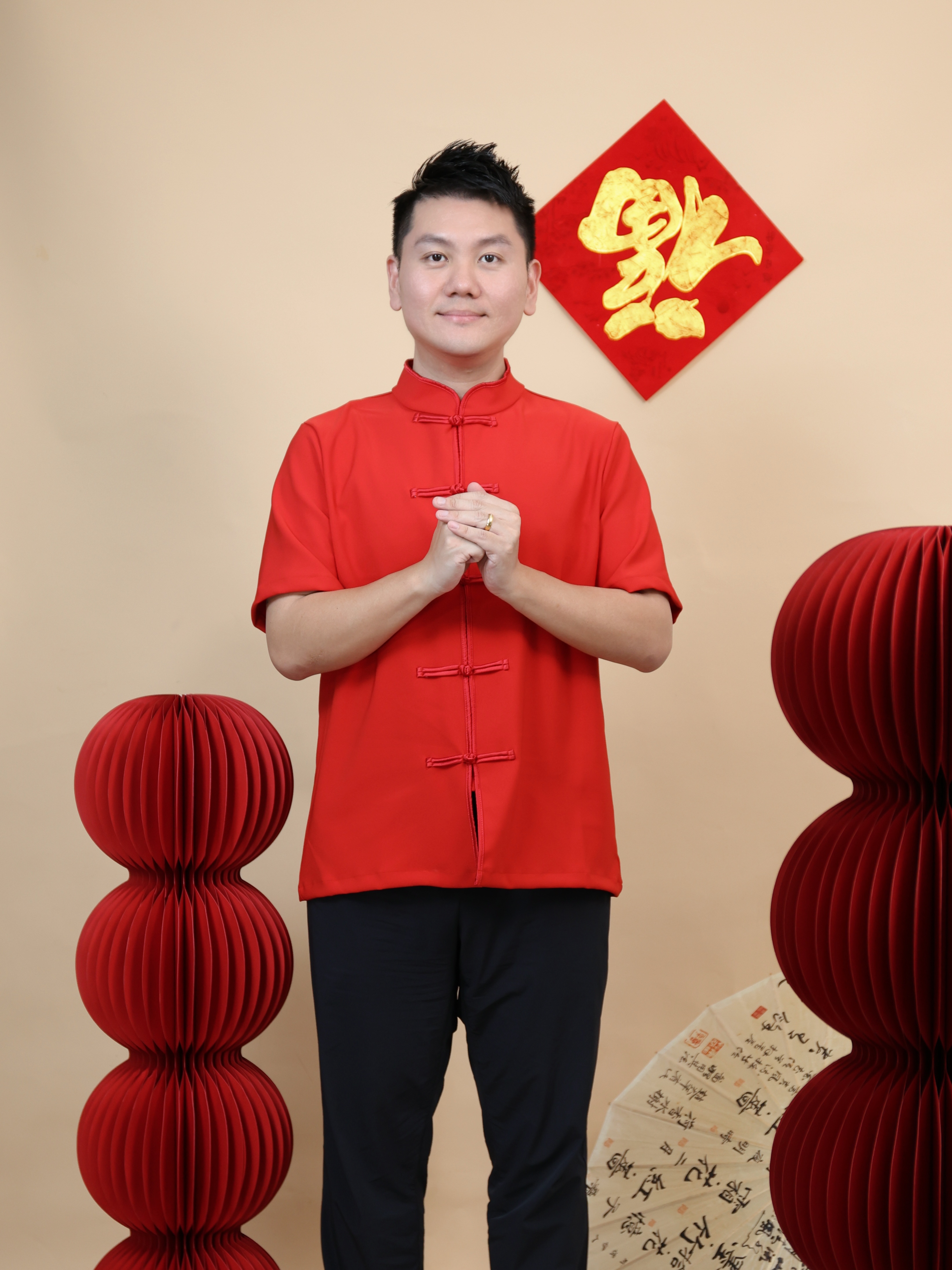 【LBP亲子系列-红运当头】复古中国风立领盘扣唐装上衣 / 外套【爸爸款】(F70126)-La'Belle Fashion Boutique Sdn Bhd