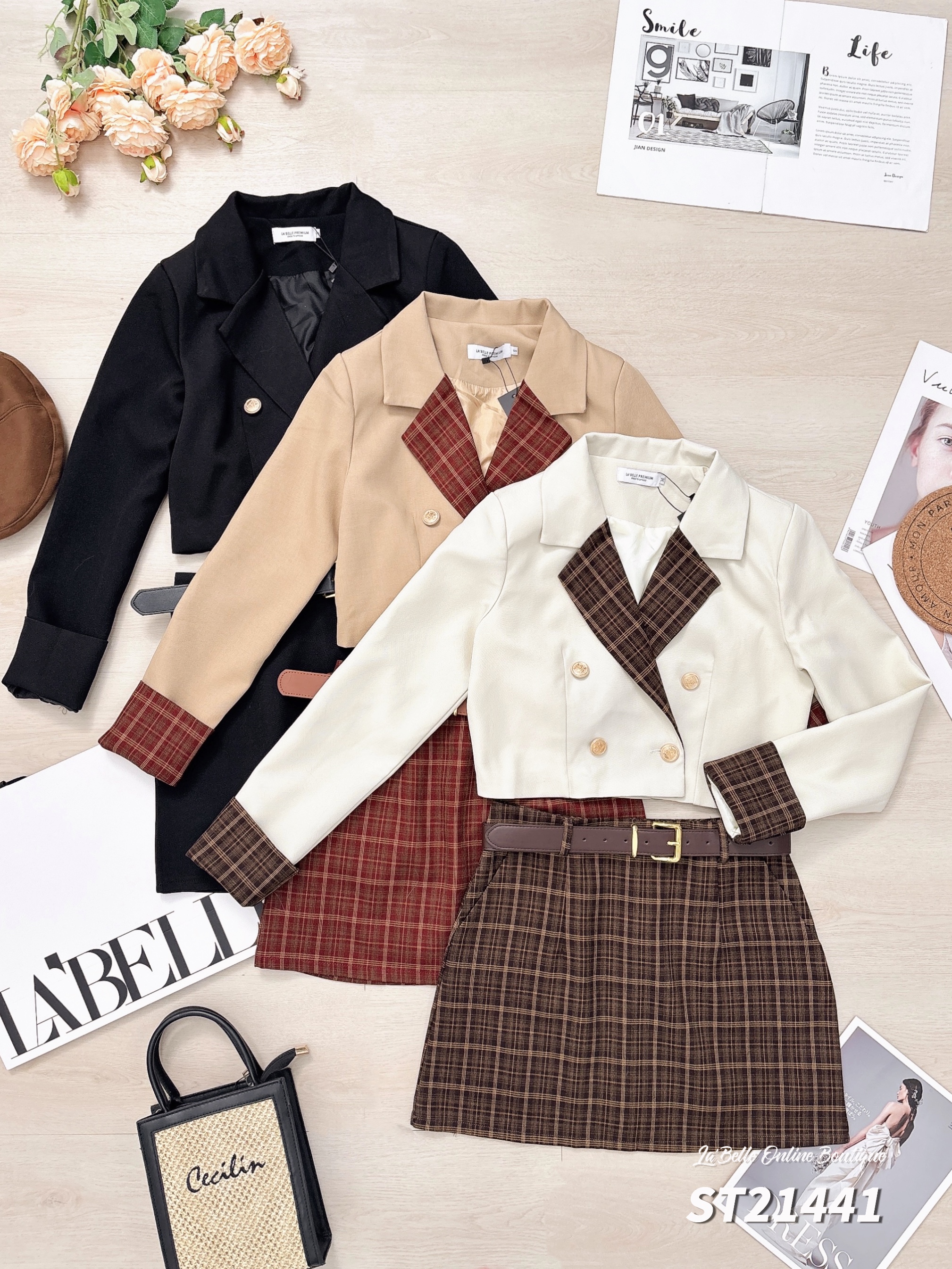 【LBP独家】时尚OL撞色两件套 (ST21441)