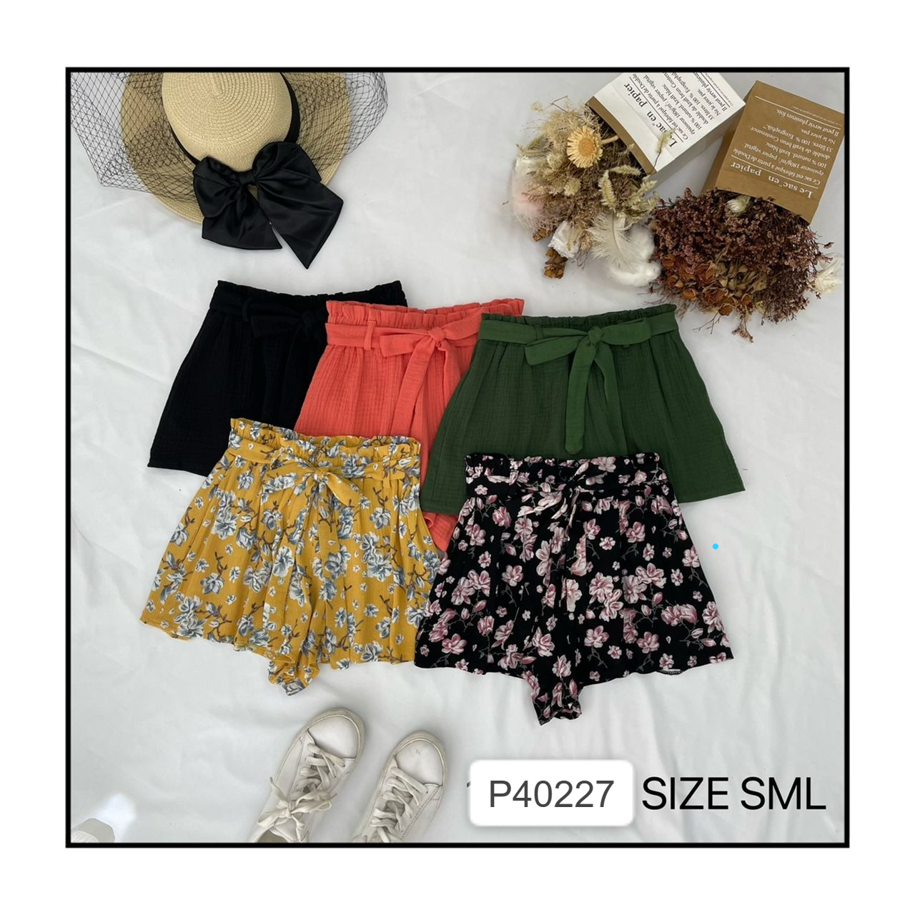 日常百搭A字阔腿短裤 (P40227)