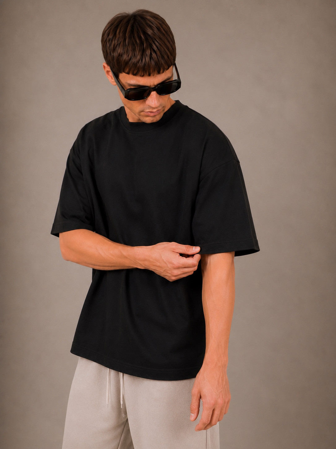 【STICKMEN】Essential 舒适圆领宽松OverSize上衣（SM100101 BLACK）