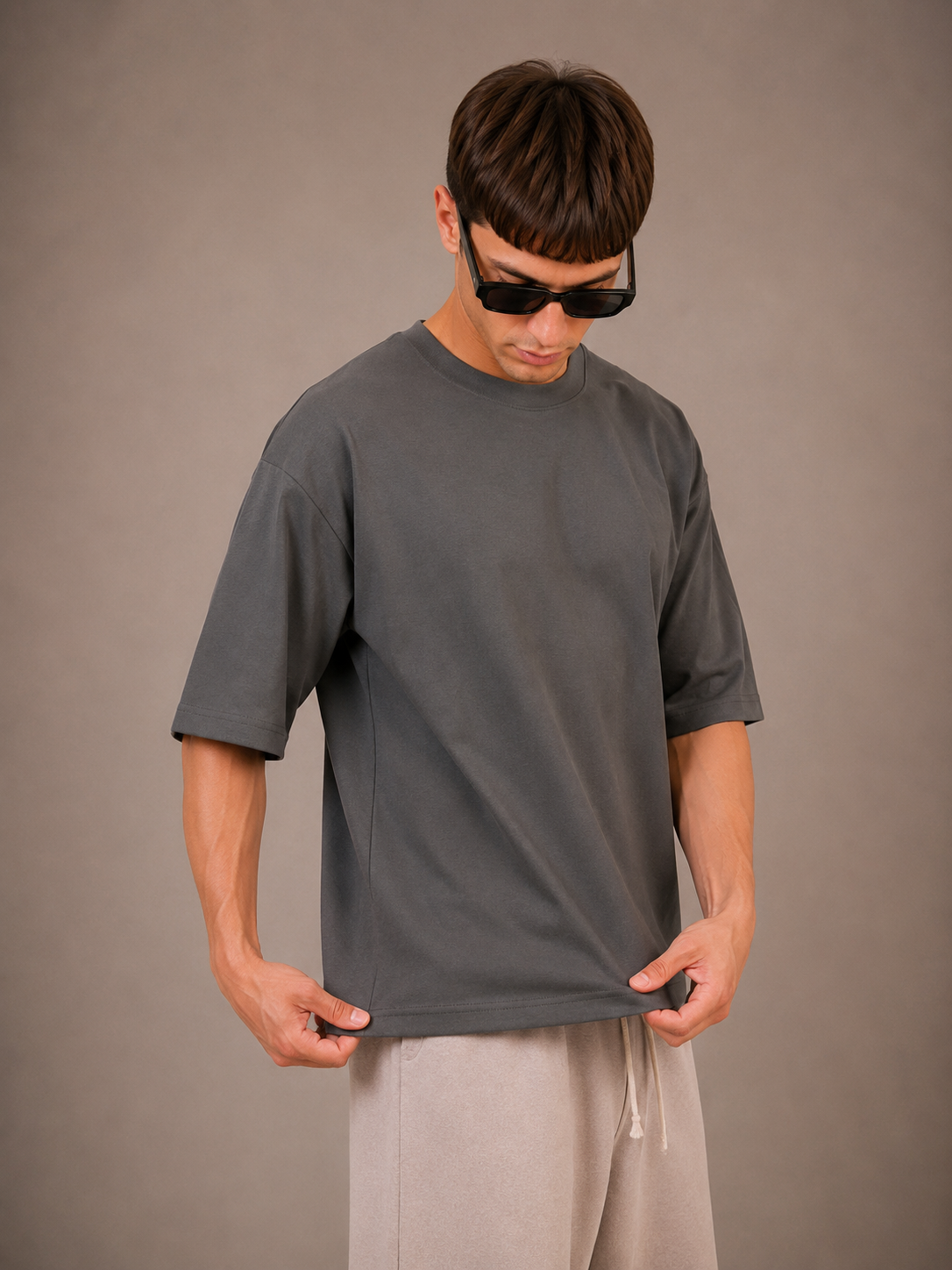 【STICKMEN】Essential 舒适圆领宽松OverSize上衣（SM100101 GREY）