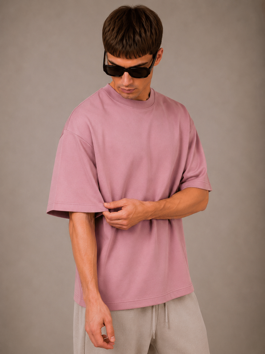 【STICKMEN】Essential 舒适圆领宽松OverSize上衣（SM100101 PINK）