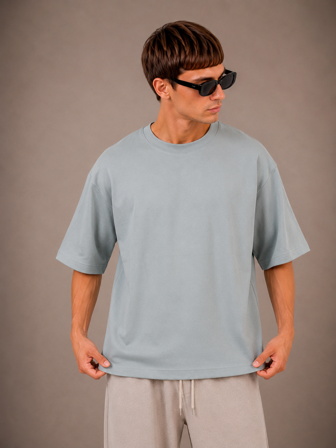 【STICKMEN】Essential 舒适圆领宽松OverSize上衣（SM100101 L.BLUE）