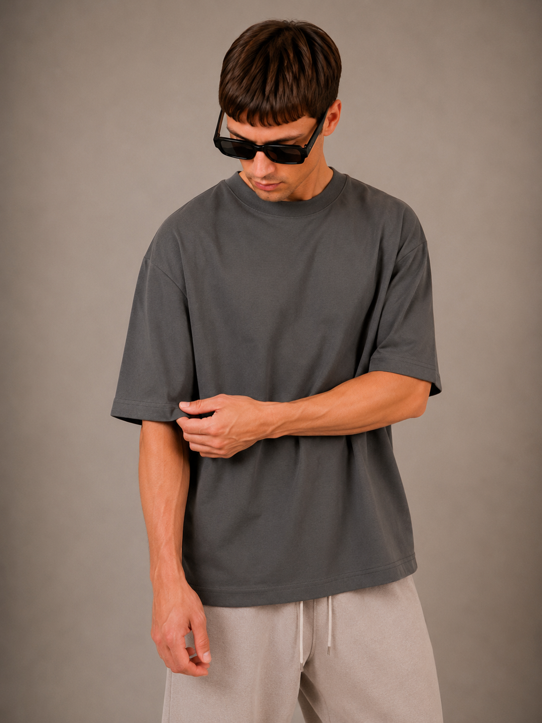 【STICKMEN】Essential 舒适圆领宽松OverSize上衣（SM100101 GREY）