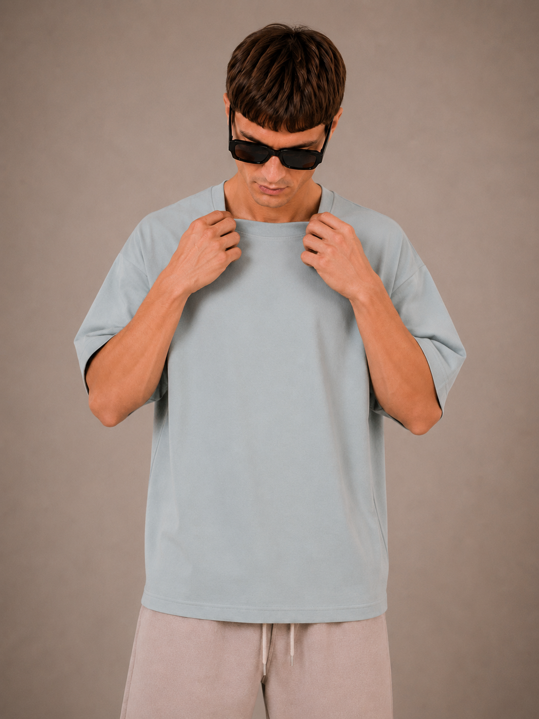 【STICKMEN】Essential 舒适圆领宽松OverSize上衣（SM100101 L.BLUE）