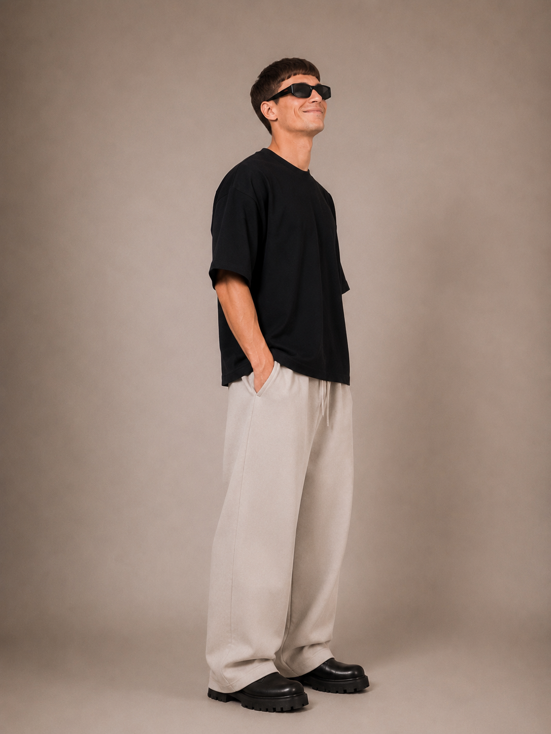 【STICKMEN】Essential 舒适圆领宽松OverSize上衣（SM100101 BLACK）