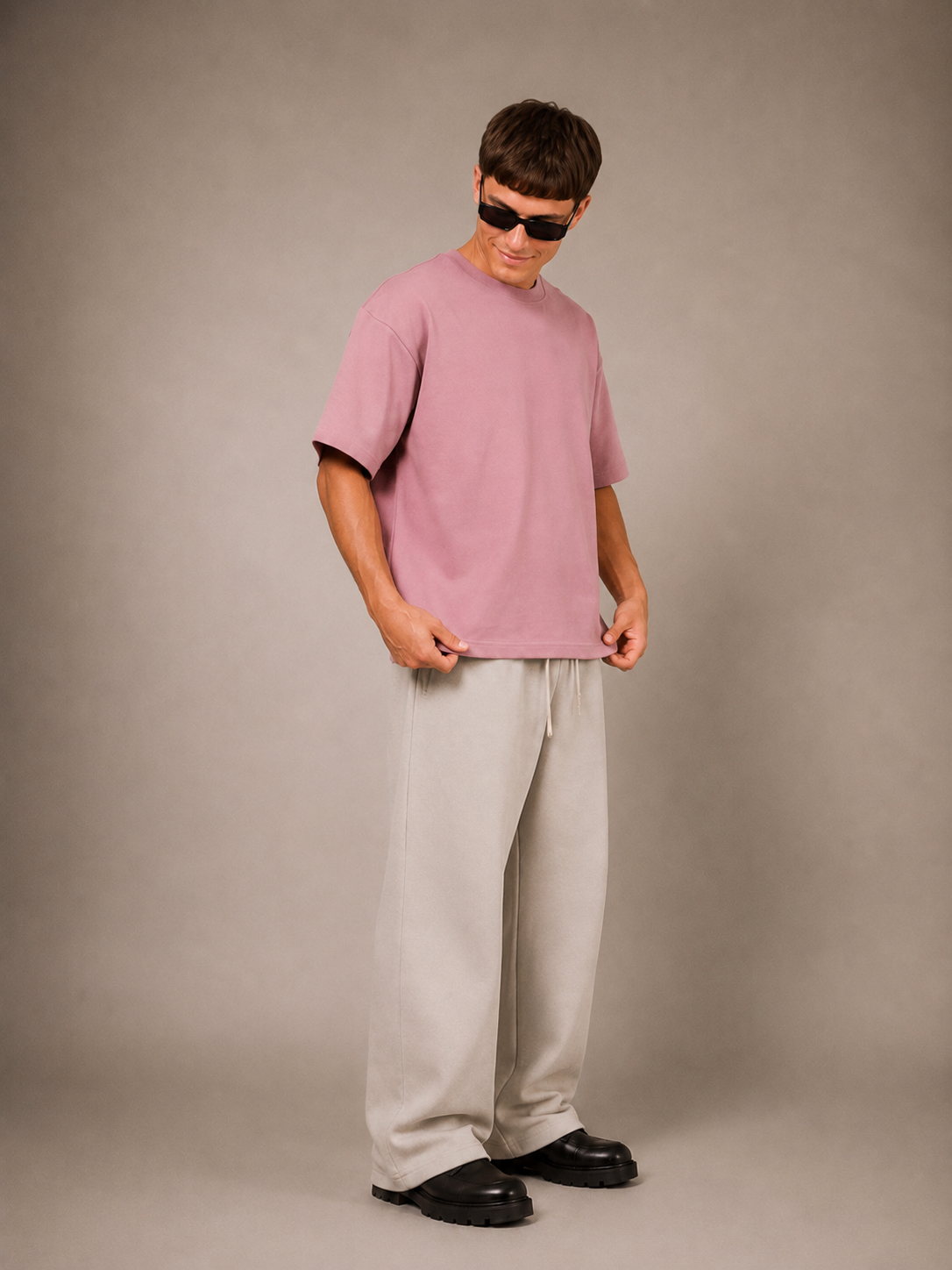 【STICKMEN】Essential 舒适圆领宽松OverSize上衣（SM100101 PINK）