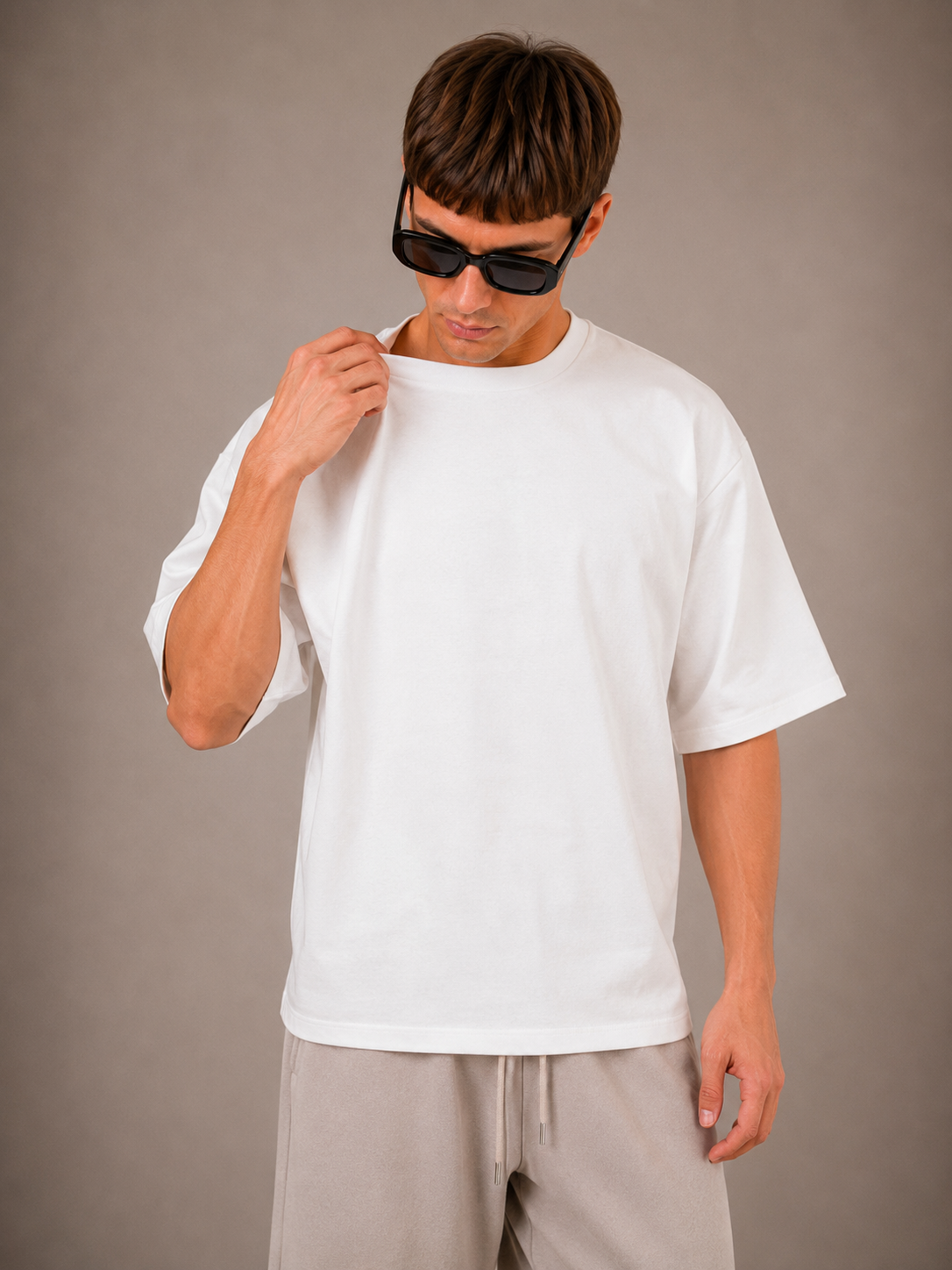 【STICKMEN】Essential 舒适圆领宽松OverSize上衣（SM100101 WHITE）