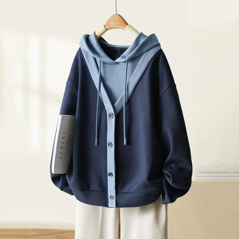 假兩件新款爆款加厚春秋休閒衛衣