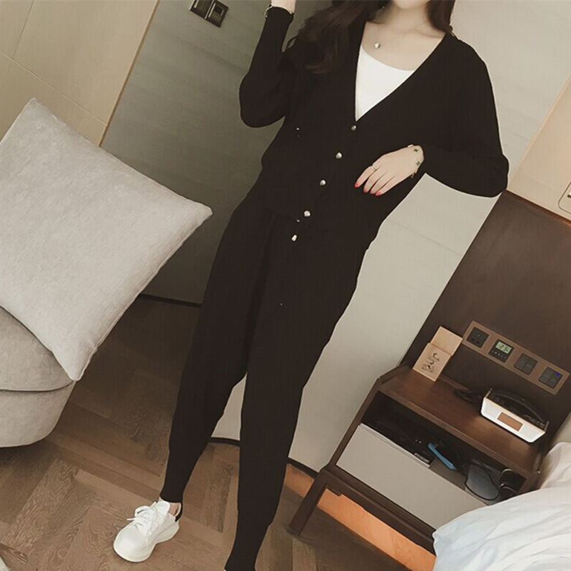 【整套】新款大碼休閒運動顯瘦時尚兩件套裝