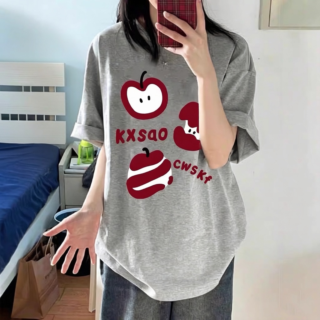 純棉設計感寬鬆oversize美式短袖T恤