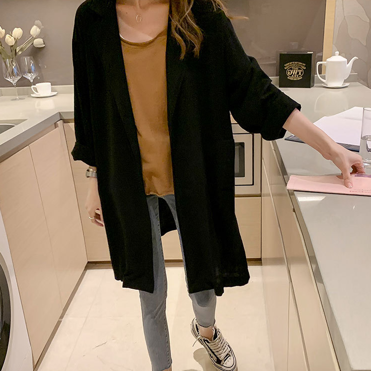 春秋網紅時尚寬鬆英倫風大碼中長款復古風衣外套