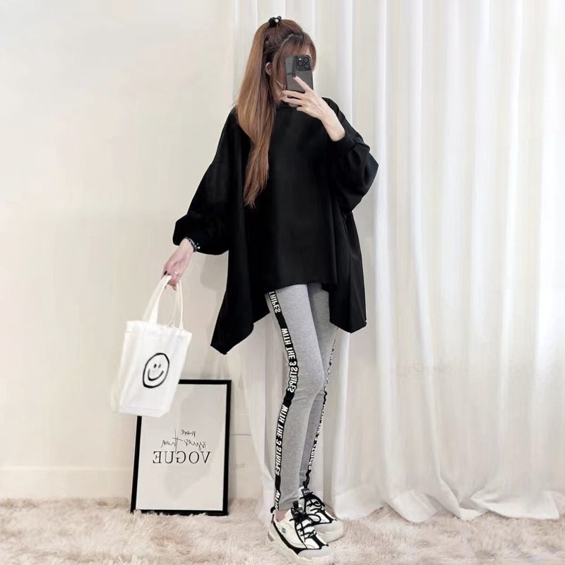 秋季大碼多巴胺寬鬆休閒顯瘦不規則衛衣