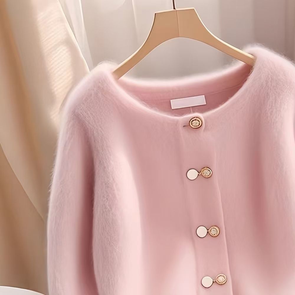 新中式溫柔軟糯慵懶風輕奢百搭高級感加厚毛衣外套