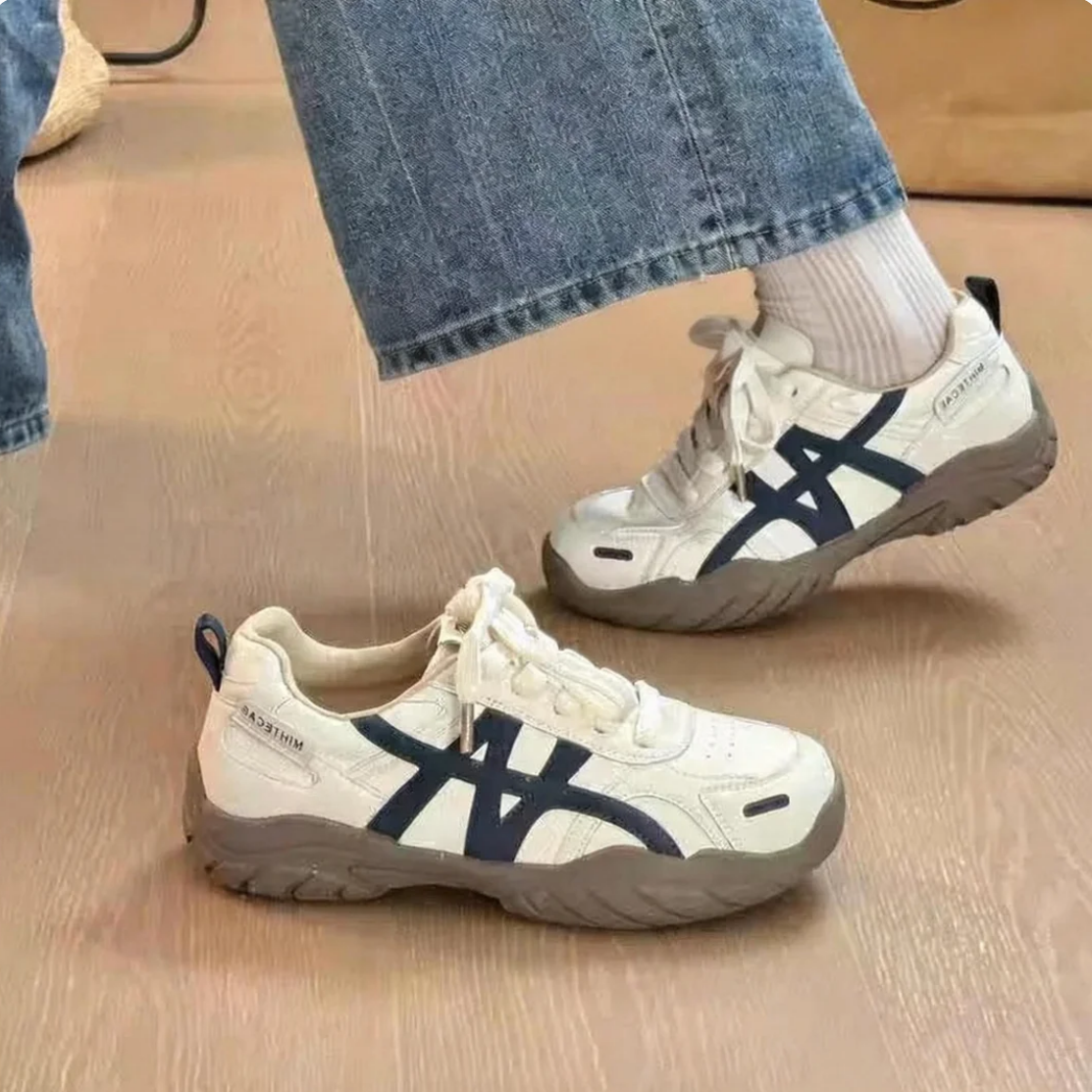 復古厚底阿甘鞋百搭休閒運動軟底老爹鞋