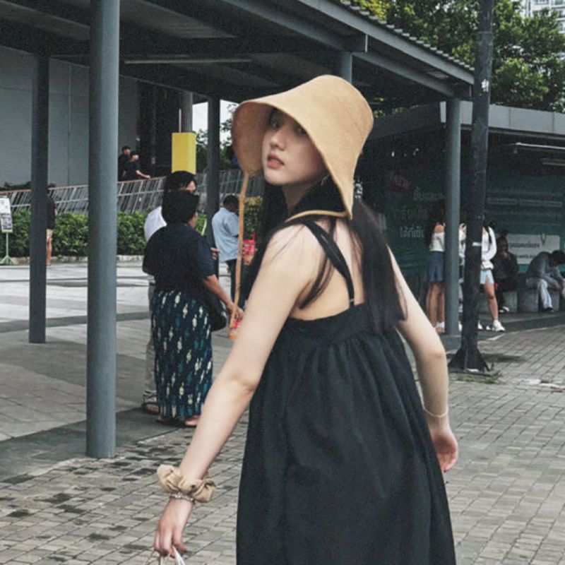 草帽防曬遮陽帽海邊沙灘太陽帽旅遊度假漁夫帽