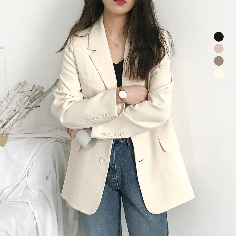 韓版休閒寬鬆英倫風小西裝外套