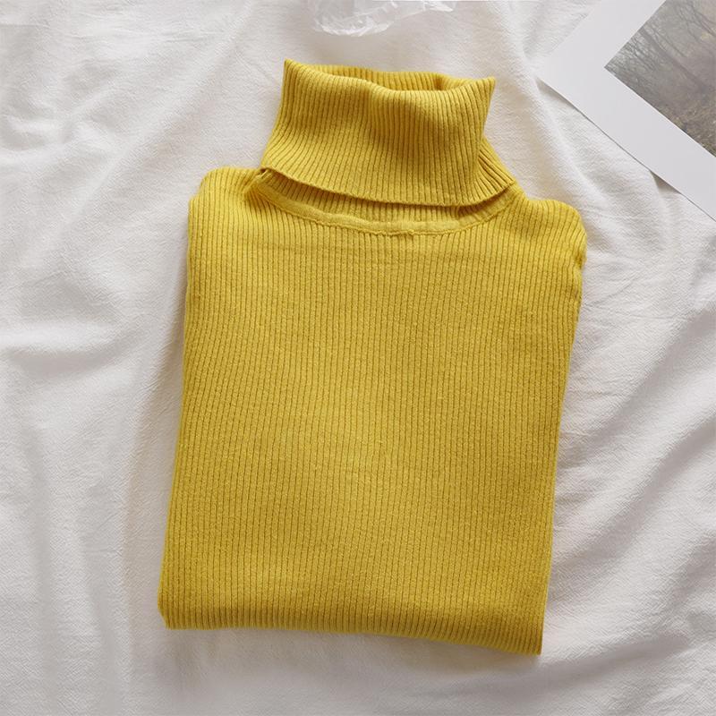 （多色可選）韓系高領時髦修身百搭打底衫氣質內搭長袖針織衫