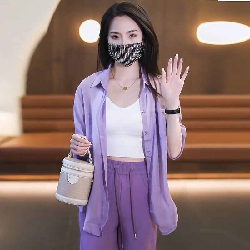 防曬衣冰絲透氣開衫外套長袖薄款雪紡襯衫