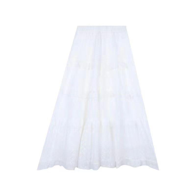 【單件/套裝】溫柔風設計感針織開衫+吊帶背心+高腰半身長裙三件套