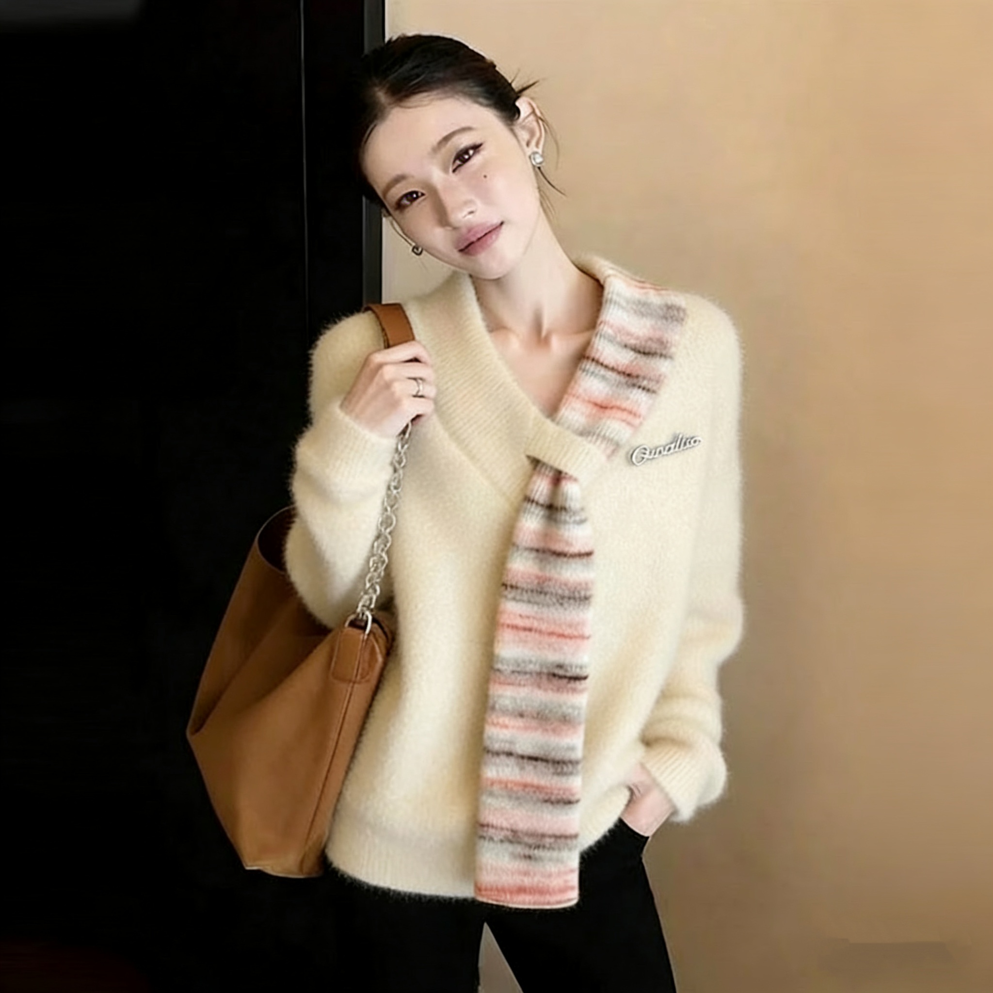 氣質高級感百搭軟糯慵懶風針織衫