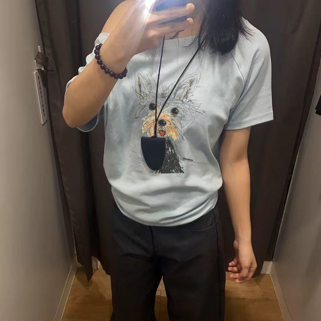 休閒chic感潮流鬆弛通勤氣質斜肩t恤