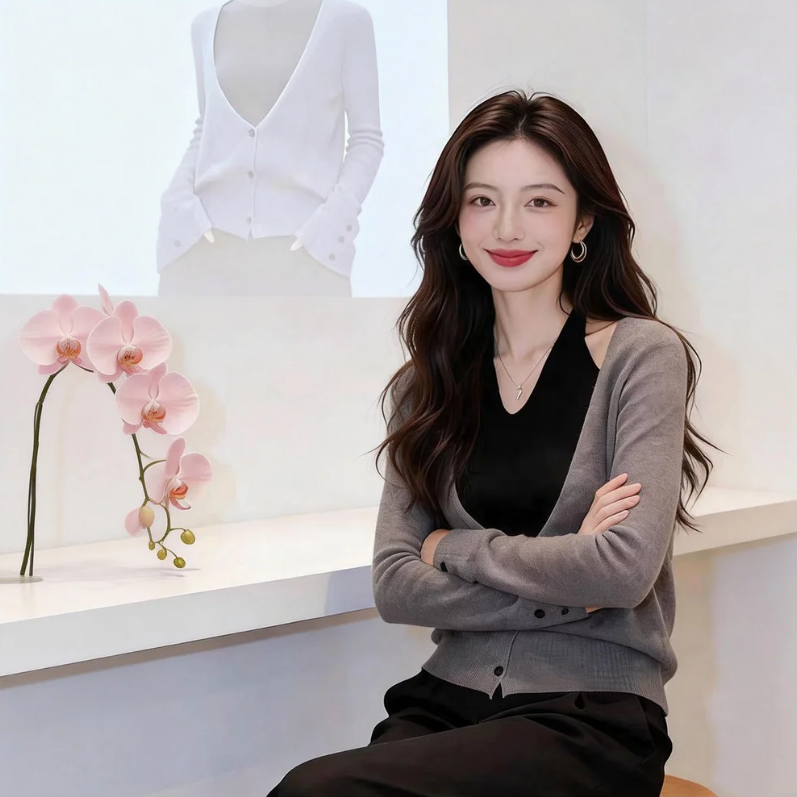 小眾掛脖設計感減齡韓系洋氣百搭假兩件長袖T恤