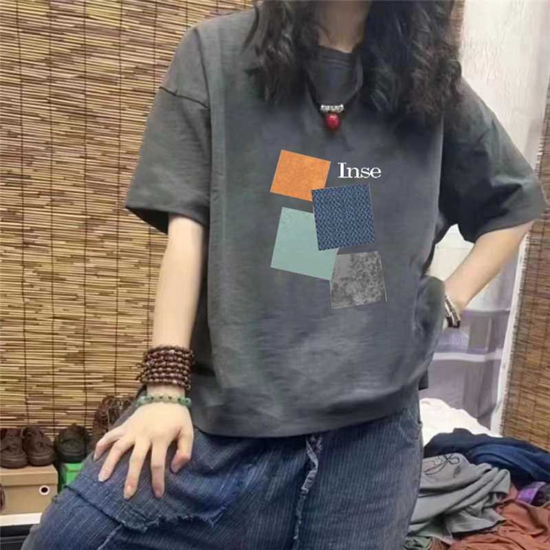 純棉時尚潮流印花休閒款百搭短袖t恤