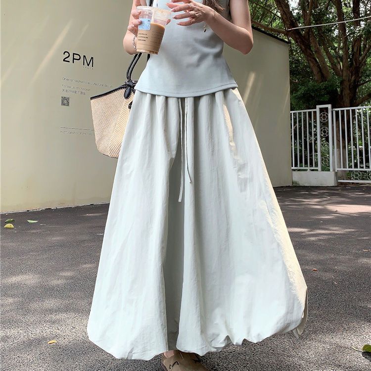 【單件/套裝】氣質綠色顯瘦a字花苞半身裙+設計感短袖兩件套