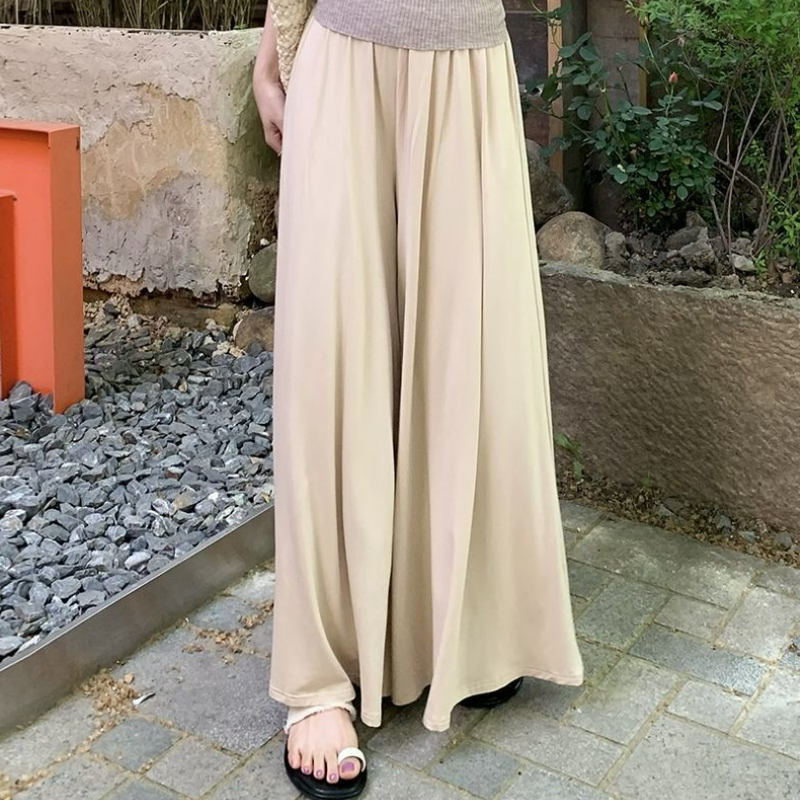 托腹冰絲莫代爾外穿薄款寬鬆加長版防曬孕婦裙褲