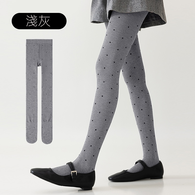 波點打底褲外穿加厚豎條紋壓力瘦腿連褲襪