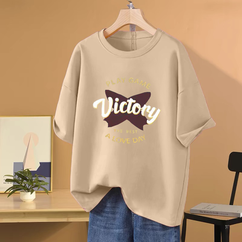 復古純棉oversize寬鬆大碼百搭短袖T恤
