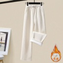 杏色加絨褲裝/單件