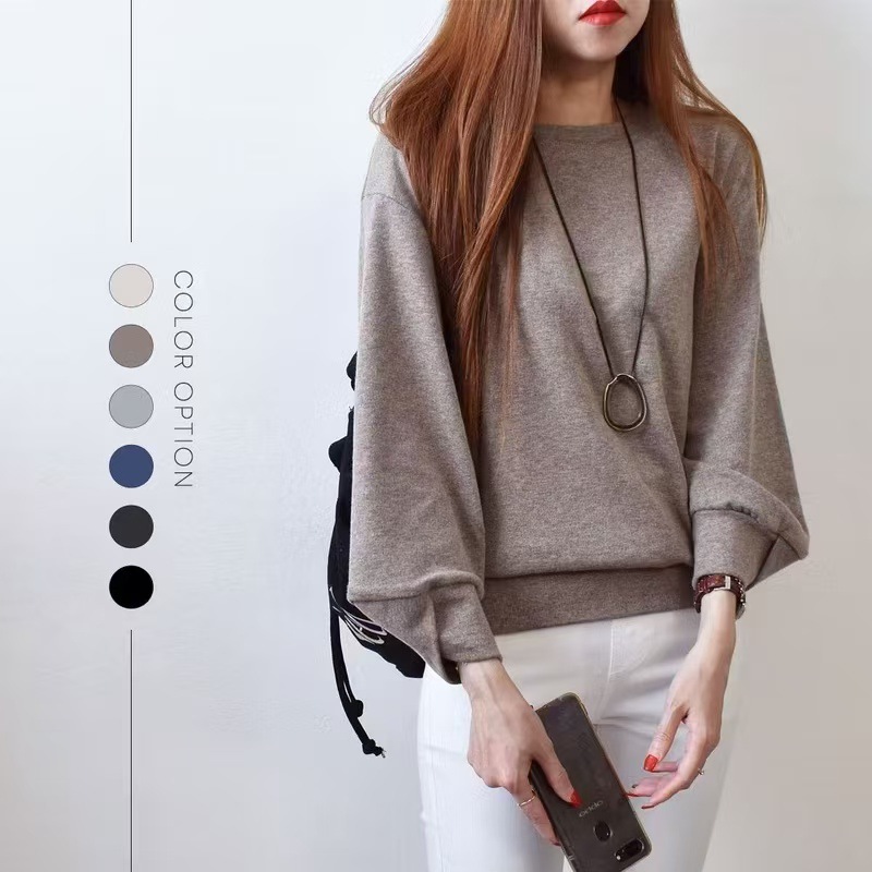 交叉V袖口寬鬆休閒顯瘦磨毛保暖衛衣