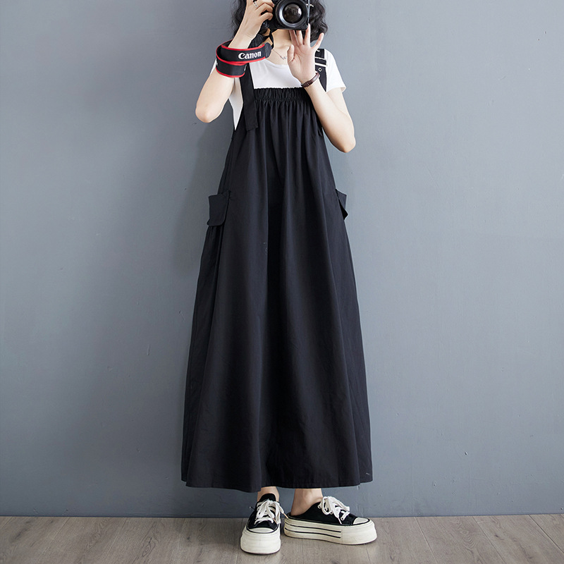 日韓簡約大碼寬鬆顯瘦氣質吊帶洋裝