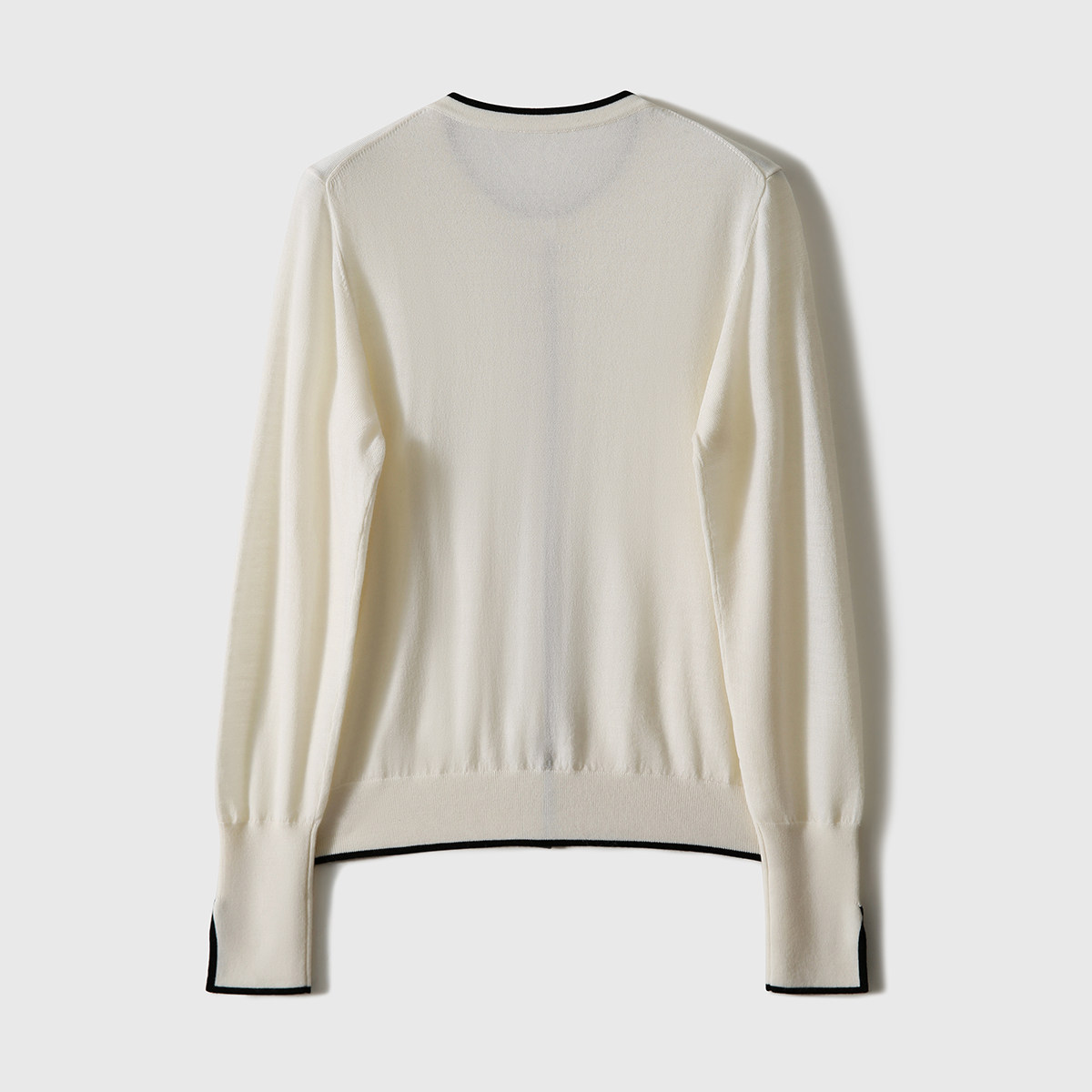 圓領拼色毛衣外套氣質長袖針織開衫