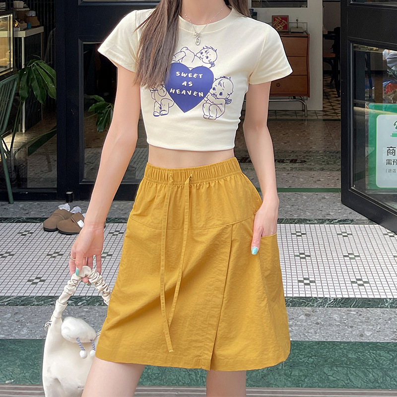 工裝百搭時尚設計感防走光裙褲