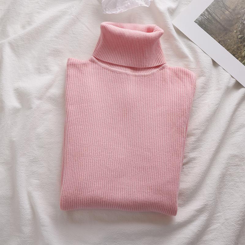 （多色可選）韓系高領時髦修身百搭打底衫氣質內搭長袖針織衫